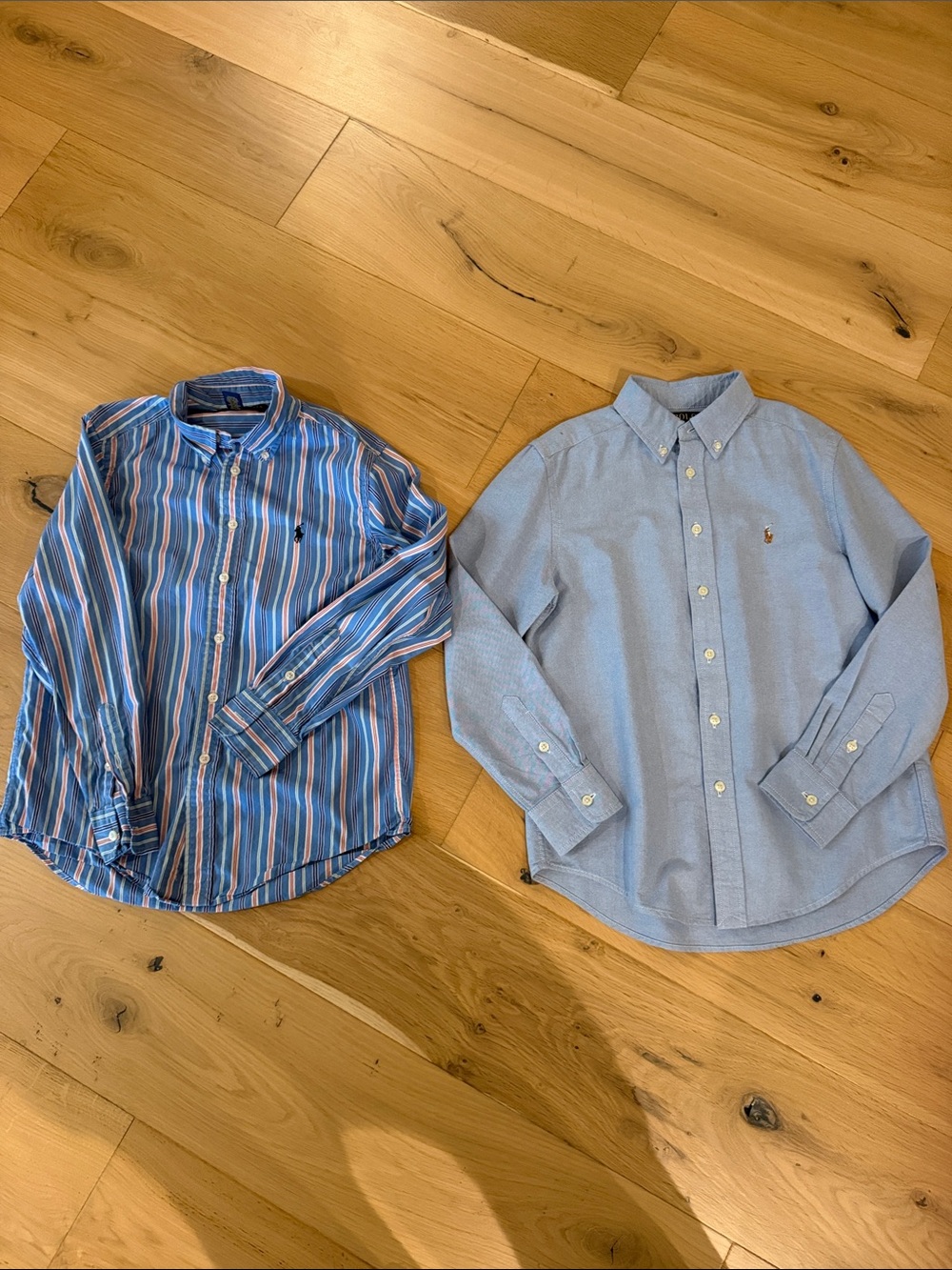 Polo Ralph Lauren Blue Button-Down Shirt & Striped Blue Multi Shirt